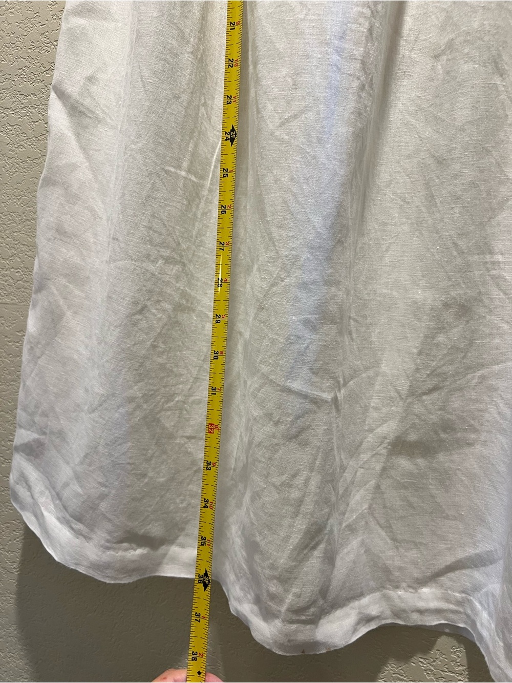 MAX&Co MaxMara White Linen Midi Skirt with Pockets Italian Summer Style Size S - Picture 9 of 10